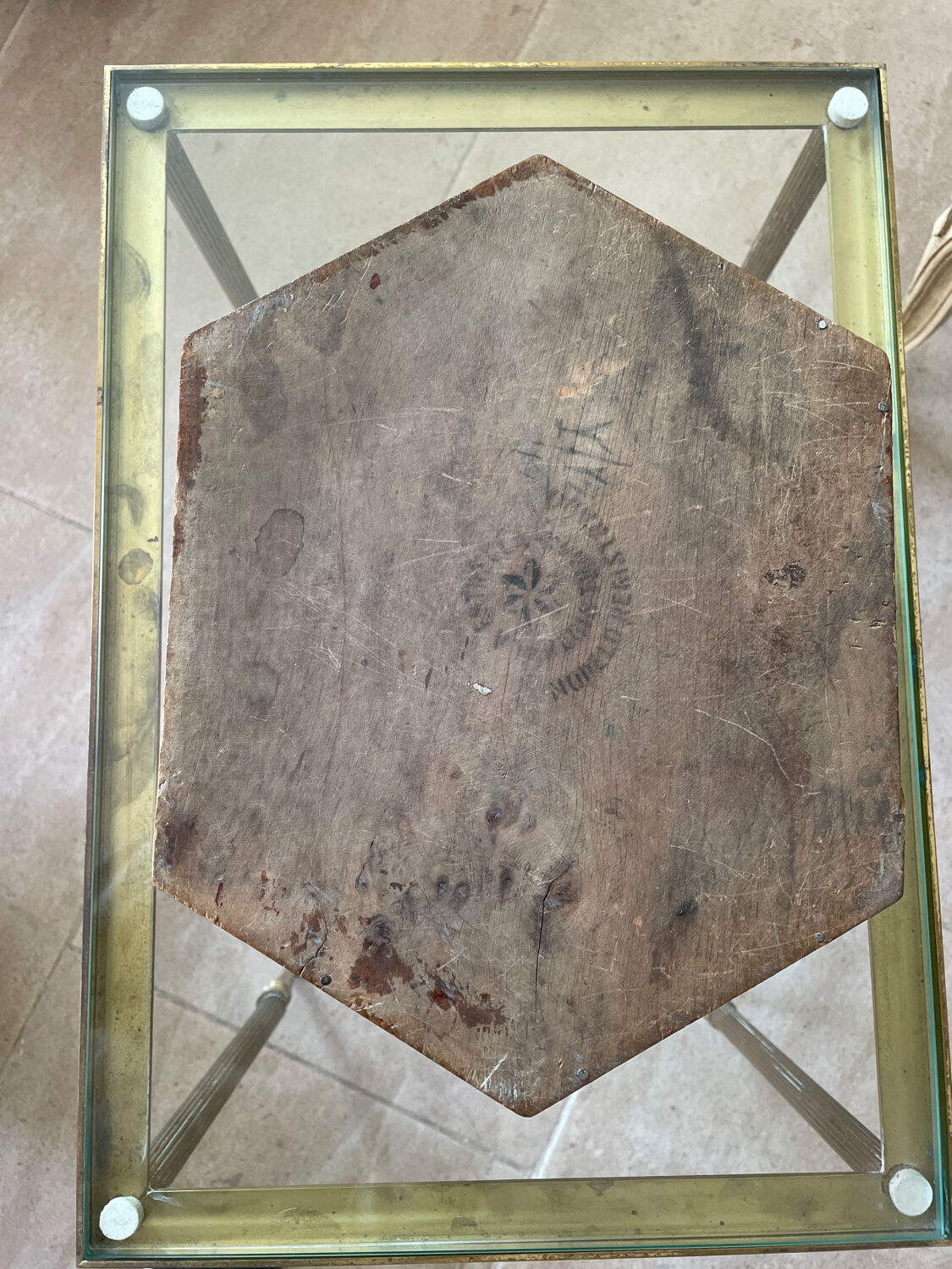 Old varnished wooden box