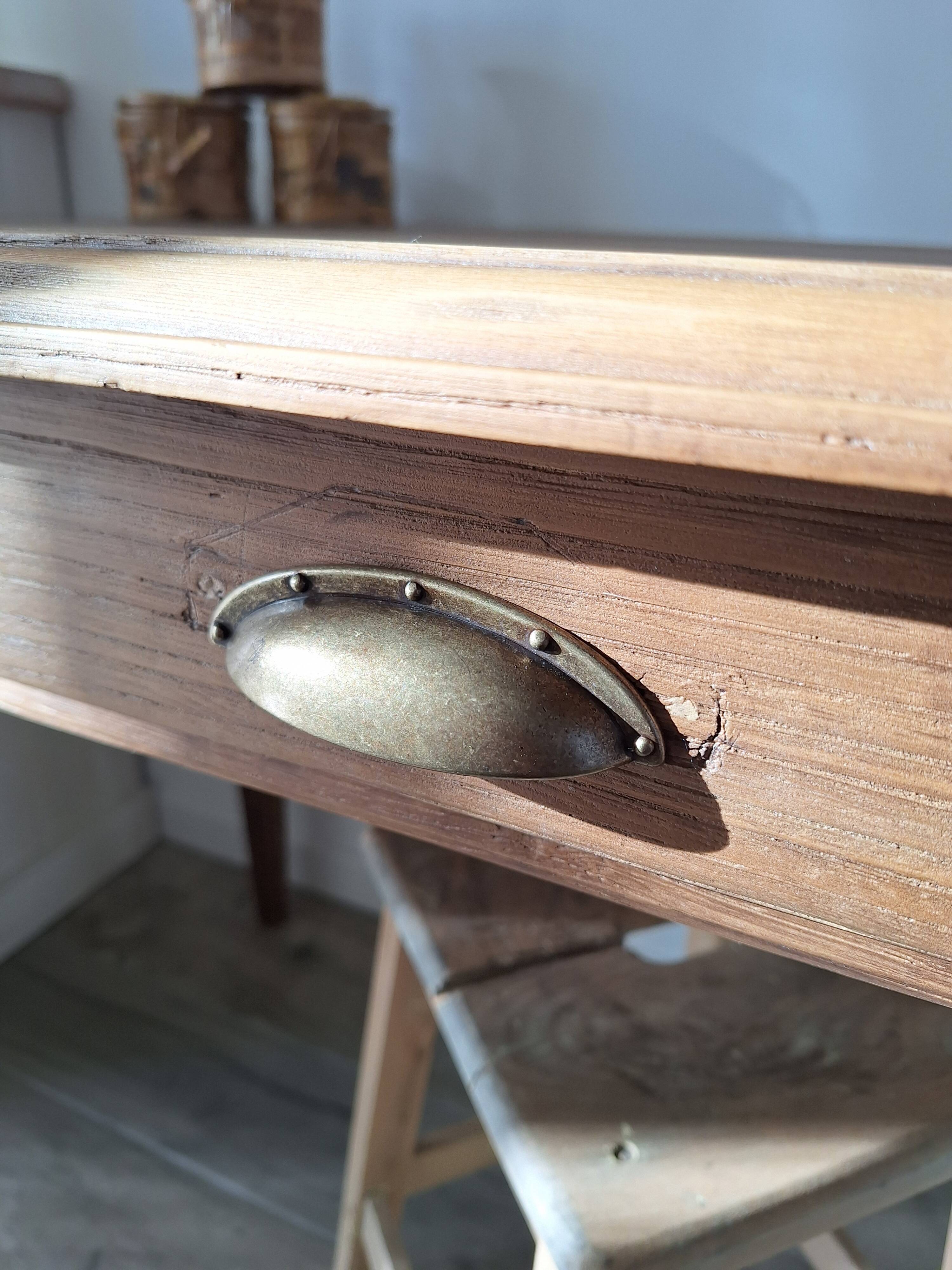Oak farmhouse table in country style
