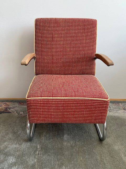 Cantilever Tubular Steel Armchair FN24 by Mücke-Melder, 1940-50s