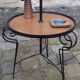 Lampadaire vintage année 50/60 fer forgé laqué noir