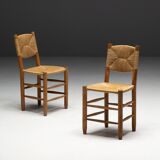 "Bauche" Dining Chairs by Charlotte Perriand for Steph Simon, France, 1950s