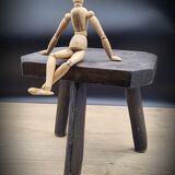 Dark octagon tripod stool