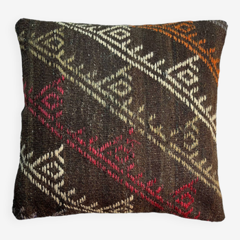 Housse de coussin Kilim turque vintage, 55 x 55 cm