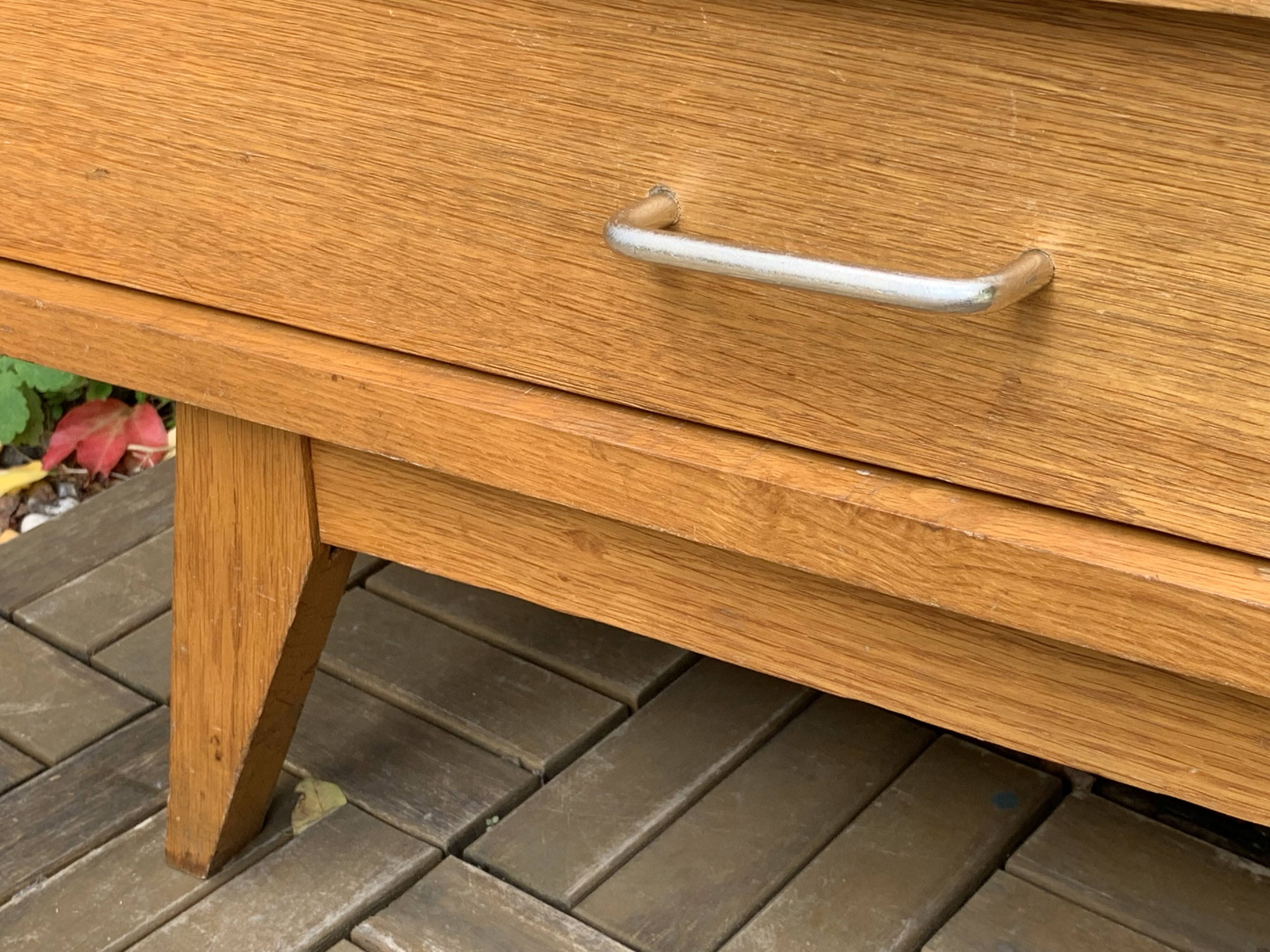 Vintage wardrobe with compass feet 1960