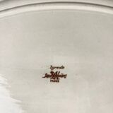 Large "Agreste" dish from Sarreguemines, early 20th century.