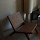 Rattan and wood chair