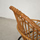 Paire de fauteuils en rotin et métal 1960