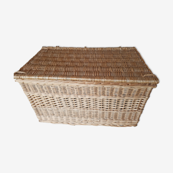 Vintage wicker trunk