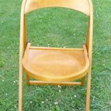 Pair of modernist pliantes chaises design 1950-60