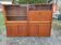 1950s wood and glass display cabinet