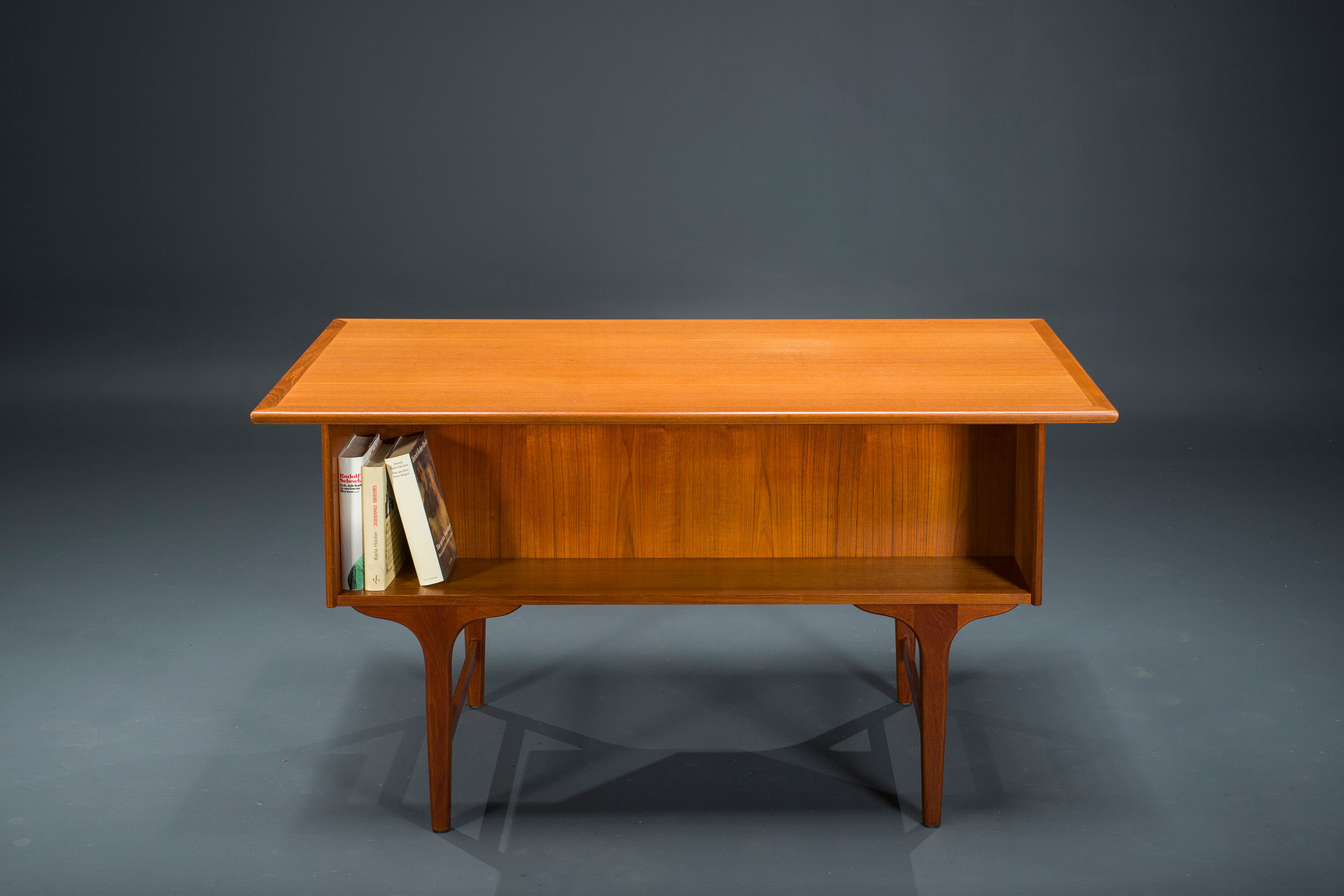 Danish teak desk by Gunnar Nielsen for Tibergaard 1960s