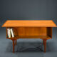 Danish teak desk by Gunnar Nielsen for Tibergaard 1960s