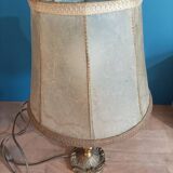 Living room lamp with golden bronze base and shade