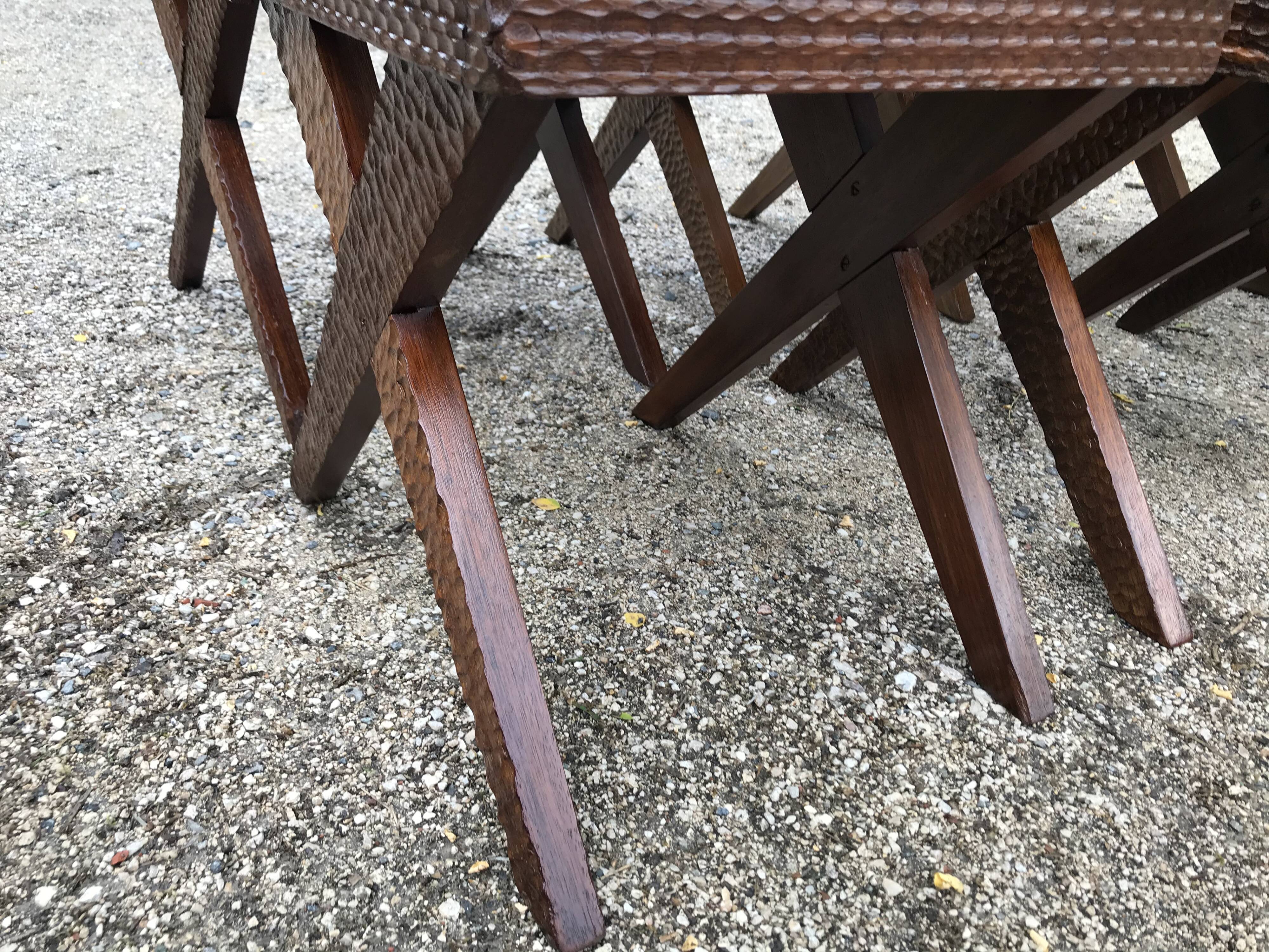 Suite of 6 wooden chairs  1940/1950