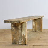 Vintage pine bench, 1930.