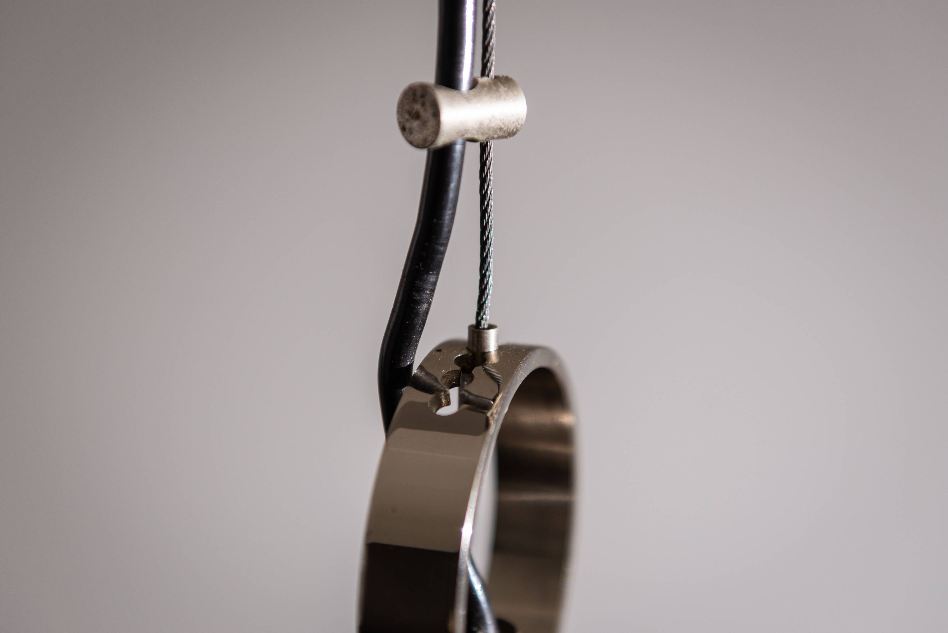 Murano glass pendant with chromed details