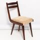 Chaise Mid Century Gazelle II en Velours Beige et Bois de Hêtre, Europe, 1960s