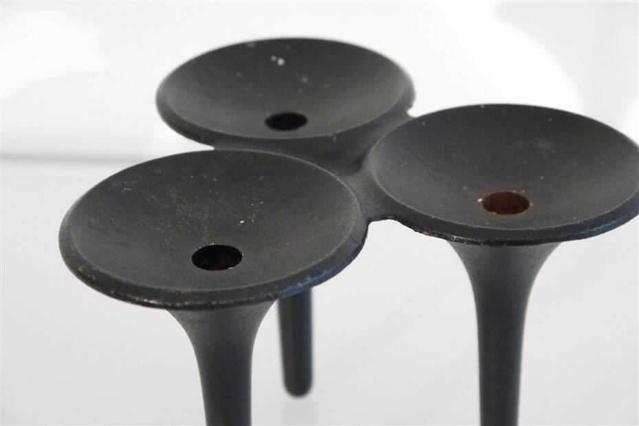 Scandinavian cast iron candle holder by Christer Holmgren