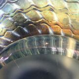 Glass cut several colors, dominant blue