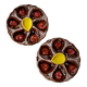 Set de 2 assiettes à huîtres en céramique Vallauris plats de service