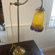 Art Deco desk lamp in brass and glass paste "Muller Frères"