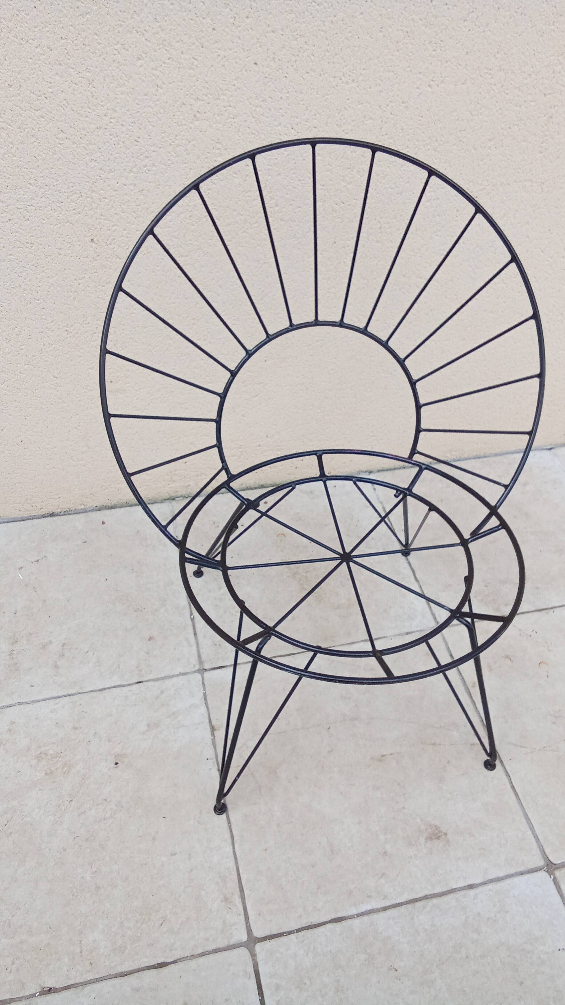Vintage Danish wrought iron armchair