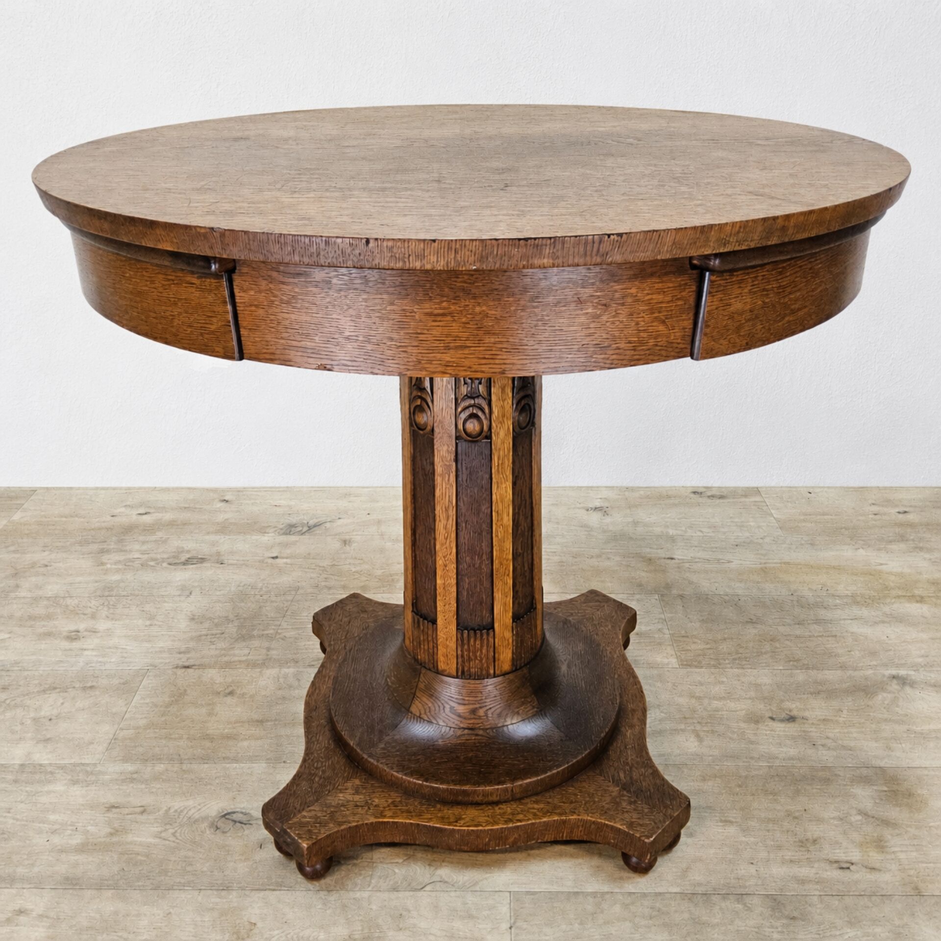 Antique oak Art Deco games table / card table