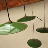 Set of 4 old pendant lamps