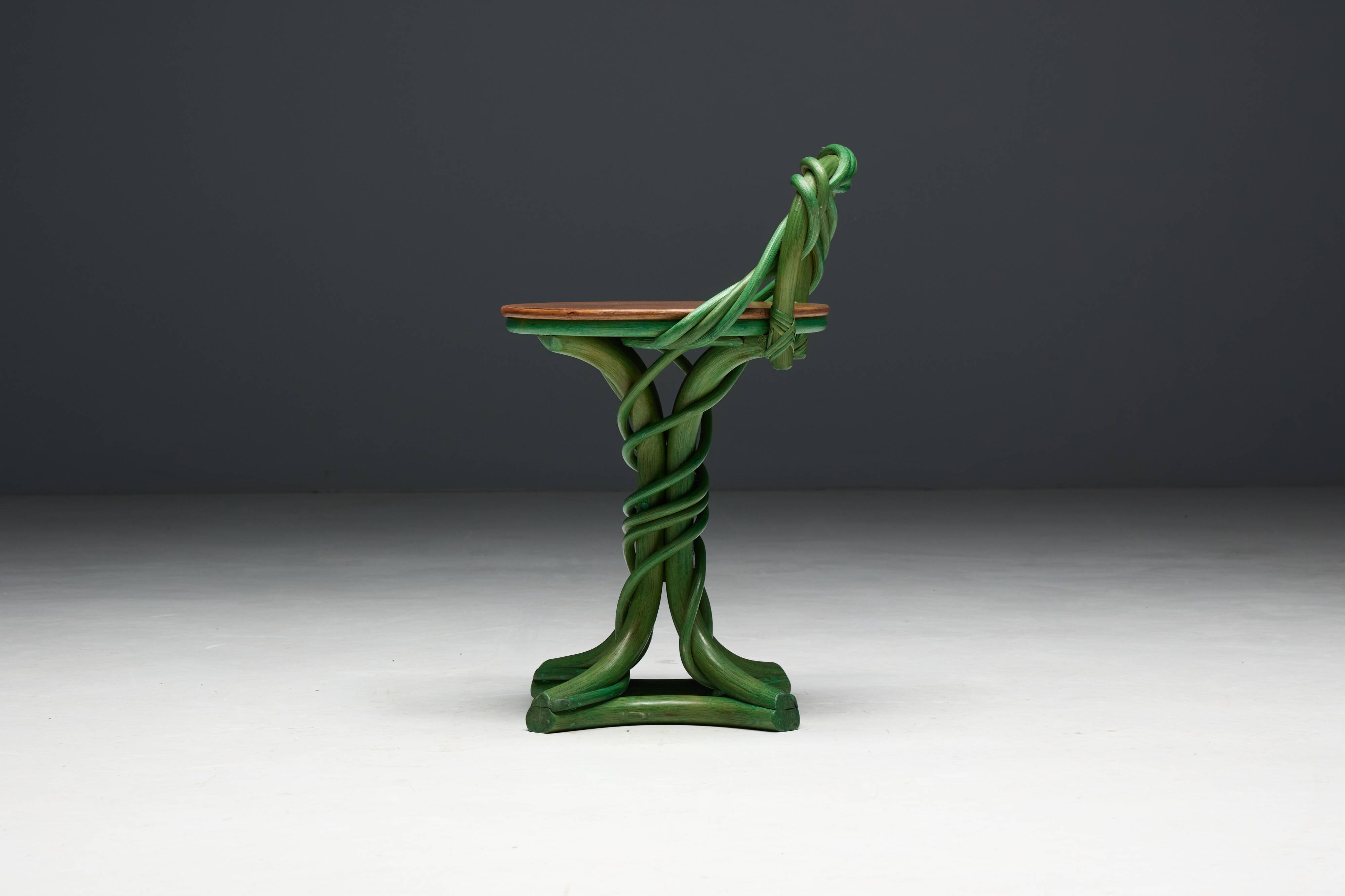 Whimsical Vine Twist Stools, France, Late 20th Century