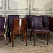 Set of 4 Art Deco chairs and 4 armchairs in rosewood, circa 1930