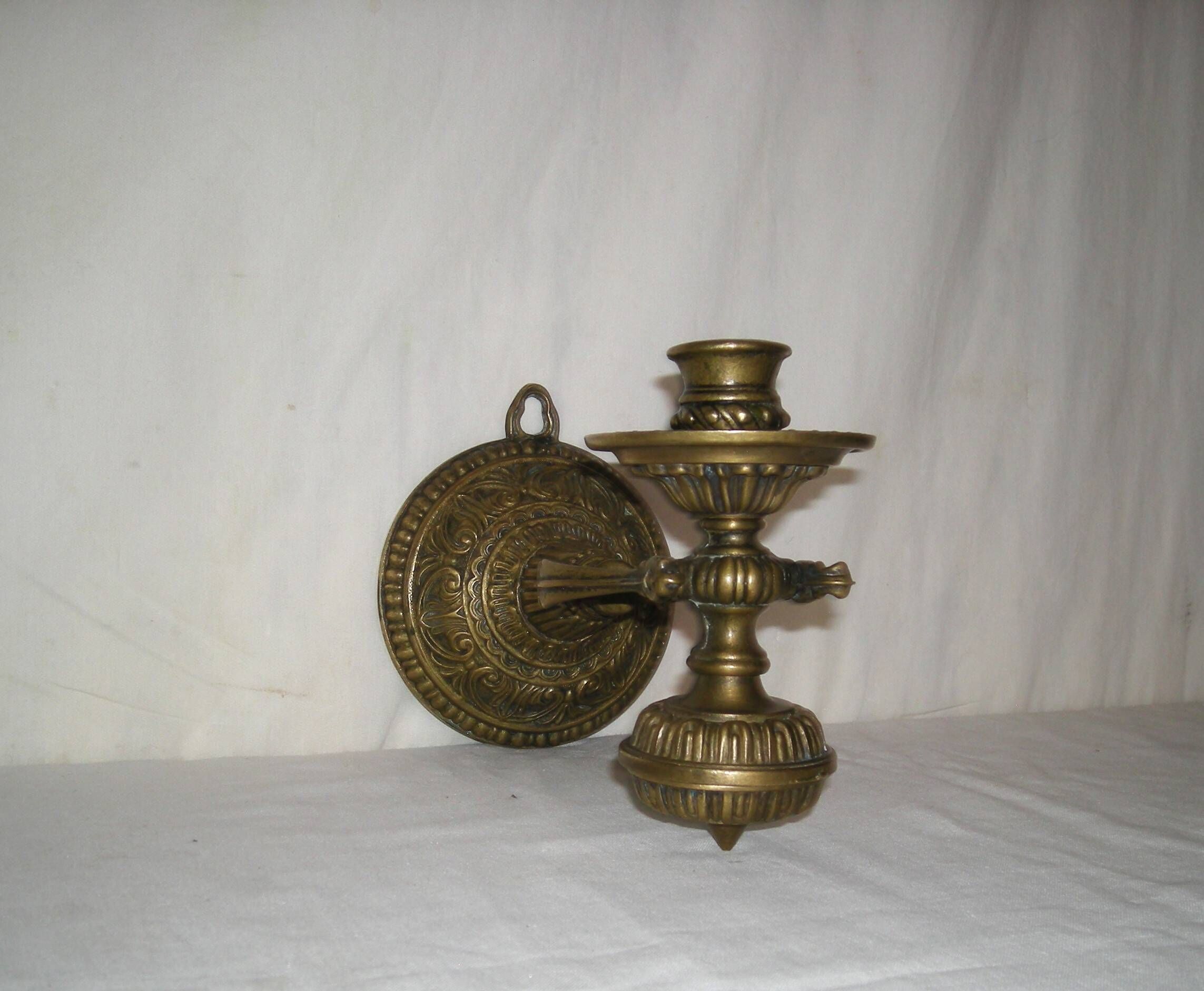 Applique bougeoir en bronze style maritime