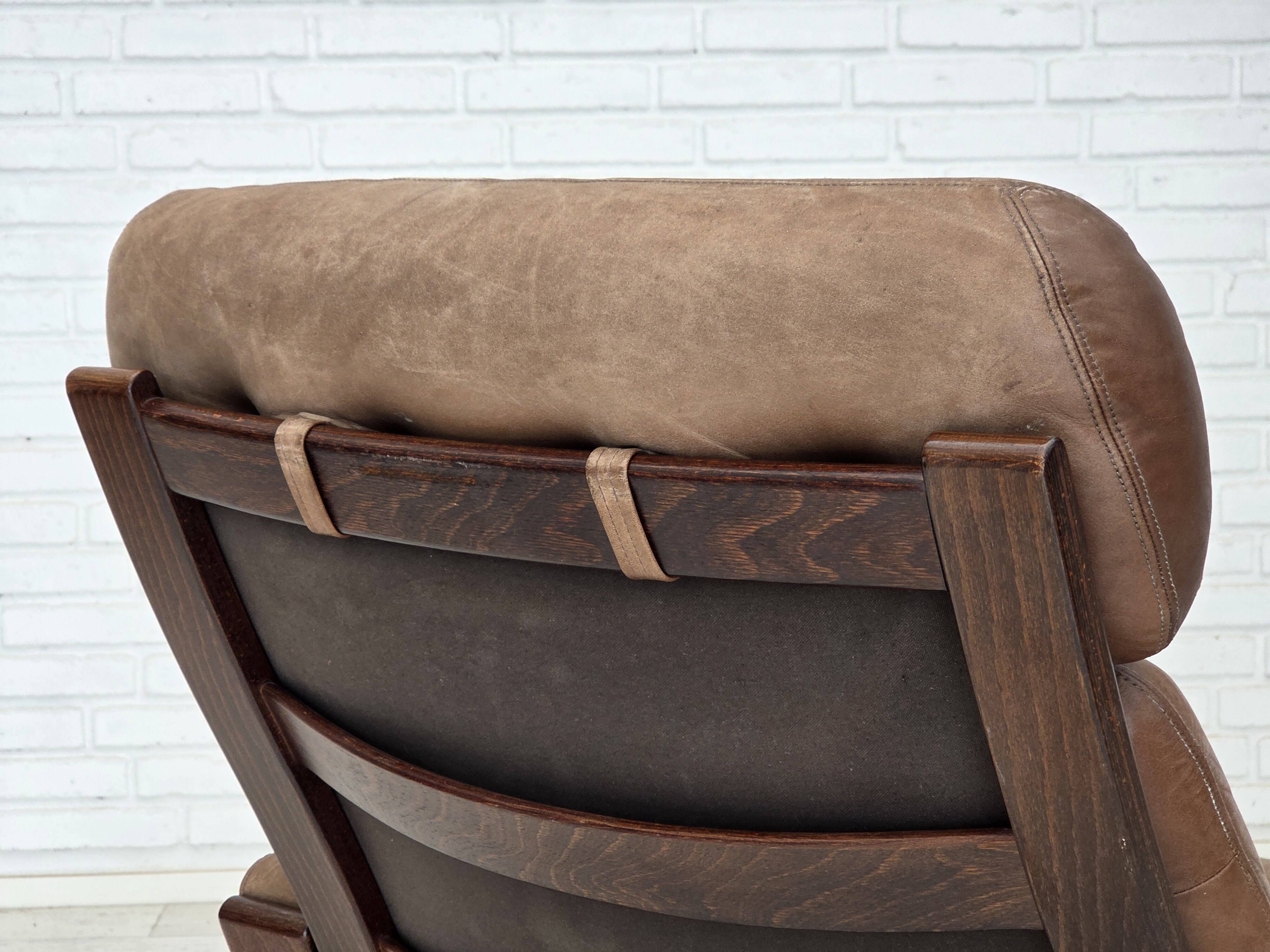 1970s, Danish design by Georg Thams, lounge chair, furniture leather.