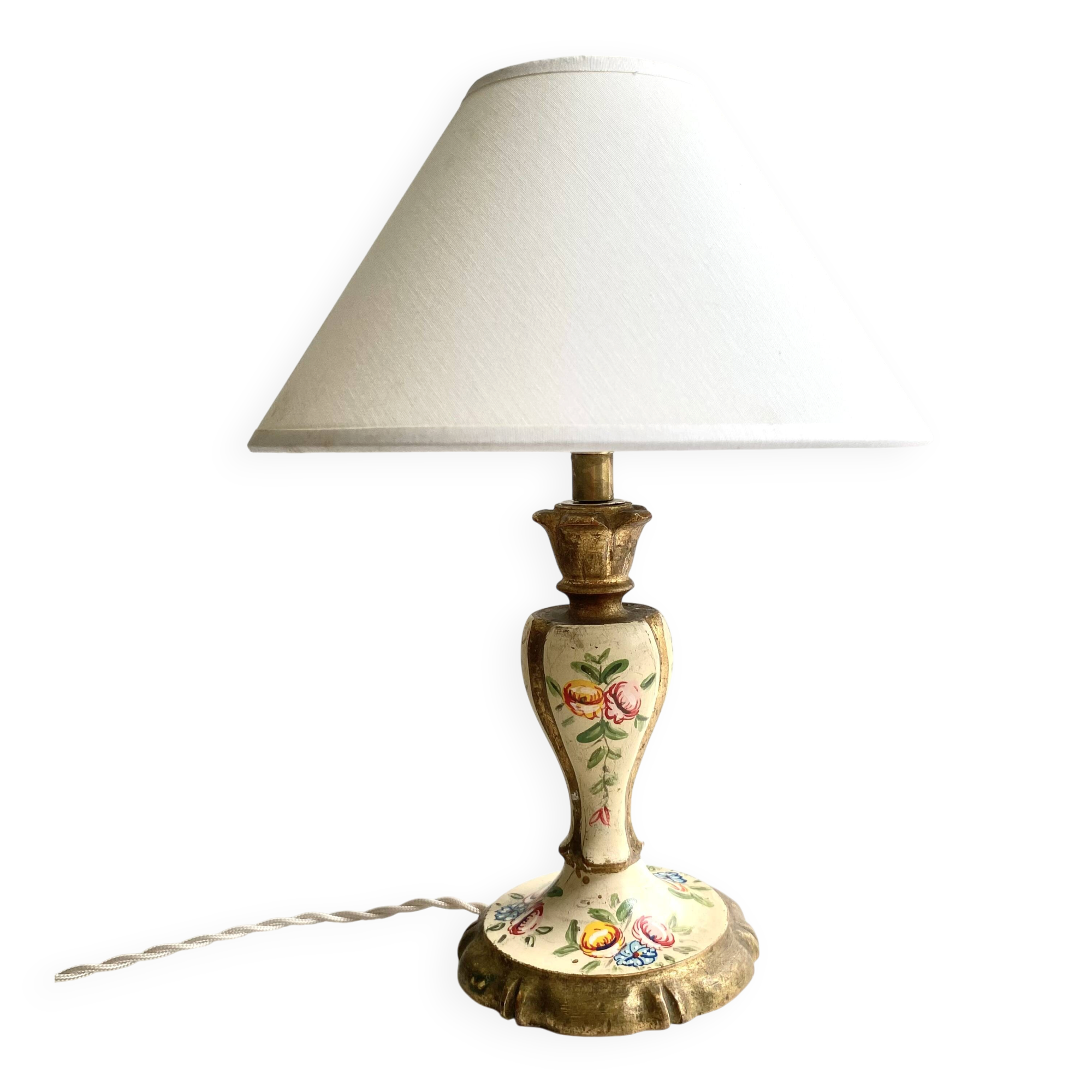 Venetian lamp, 2M fabric cable, cotton shade