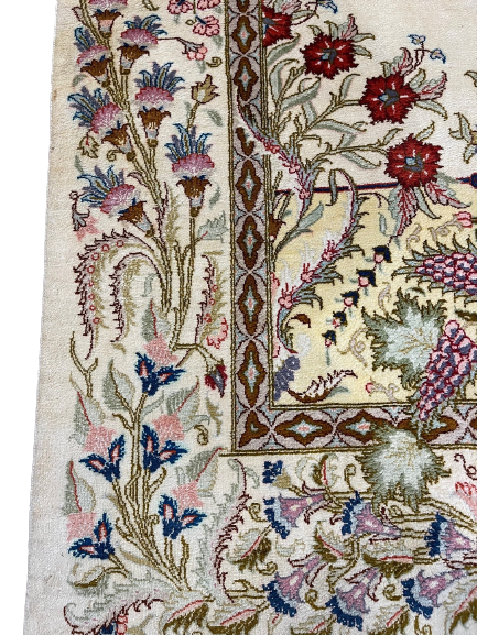 Persian carpet Ghoum silk 100% - 100x143cm