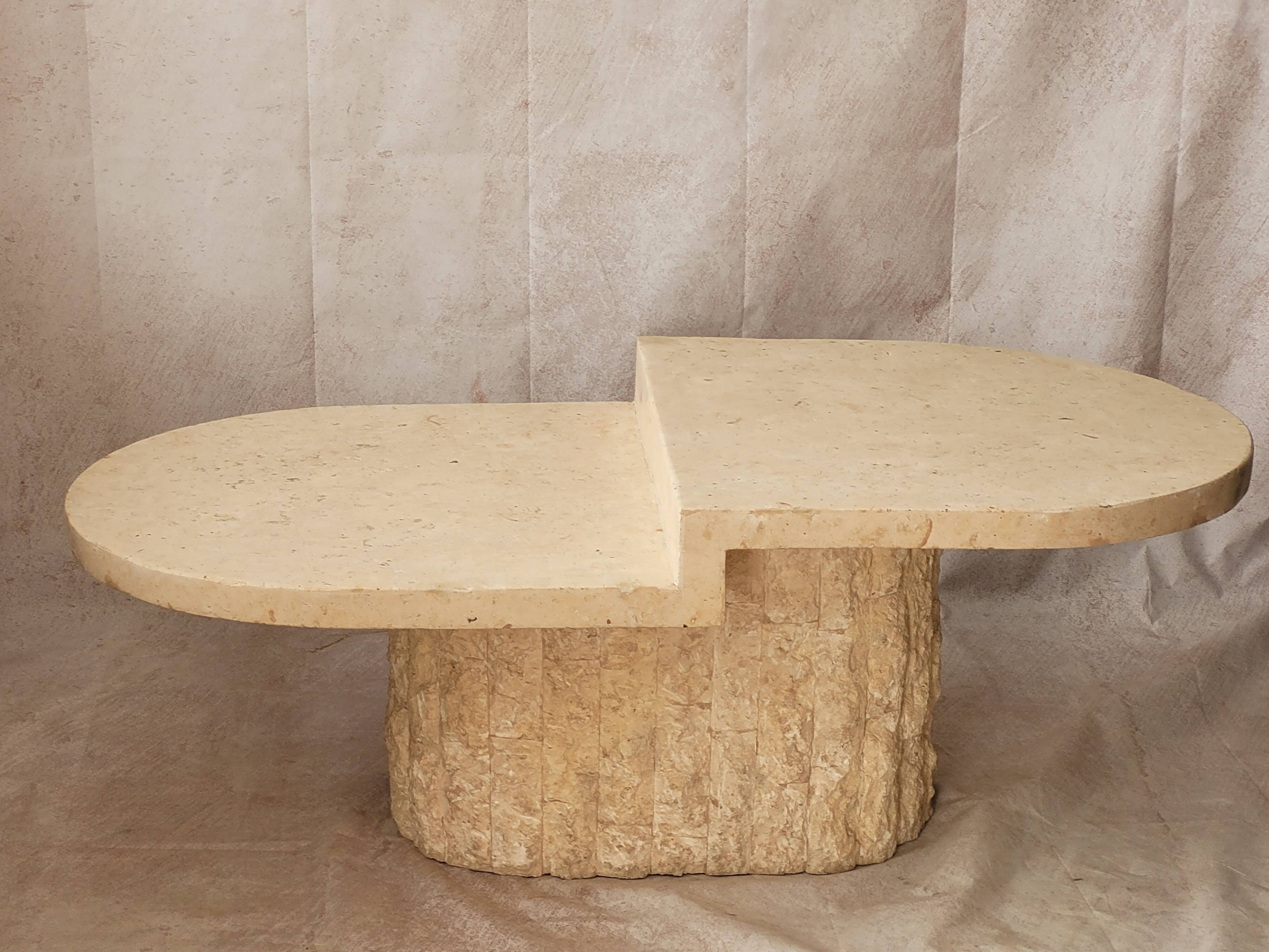 Magnussen Ponte beige mactan stone oval coffee table