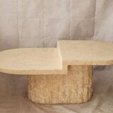 Table basse ovale en pierre mactan beige Magnussen Ponte