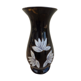 Navy blue and gold vase