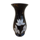 Navy blue and gold vase