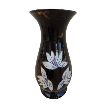 Vase bleu marine et or