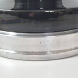 Vintage 1960 lamp in ceramic & silver aluminium