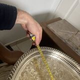 Vintage Silver Metal Tray Floral Rococo Pattern 55x40cm 1970