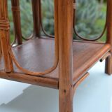 Small rattan bedside table/cabinet