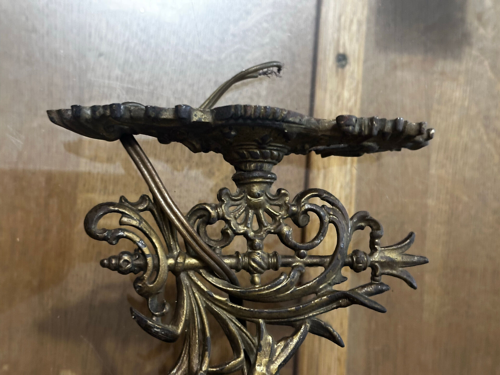 Pair of naturalistic wall sconces with fish circa 1900