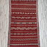 Vieux Zemmouri Kilim, Tapis berbère faltissé, Carper marocain fait à la main, Décoration intérieure