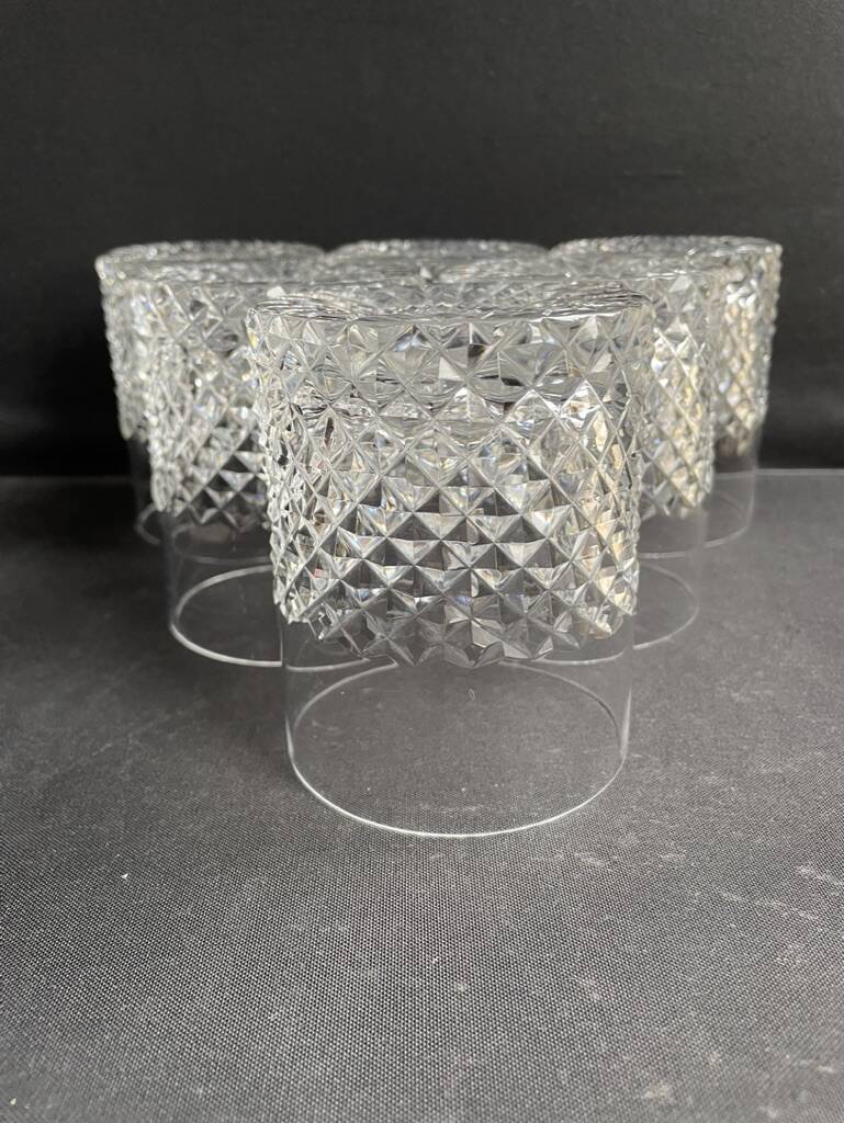 6 Cut crystal whiskey glasses