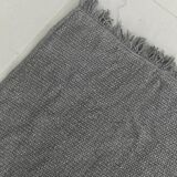 Light Gray Handmade Vintage Kilim Runner Rug, 62x192 Cm