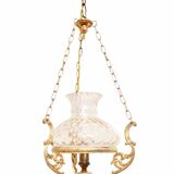 Neo-Louis XV style chandelier - Brass and blown glass