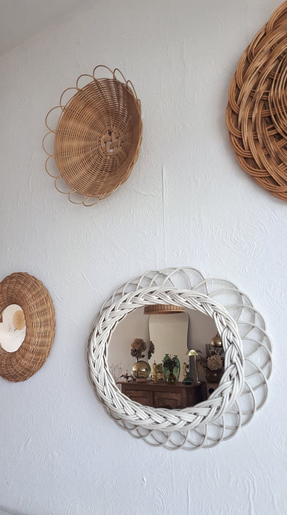 Miroir en rotin 33x41cm