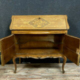 Dresser scriban Louis XV curved a befores in marquèterie