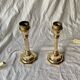 Pair of vintage brass lamp bases